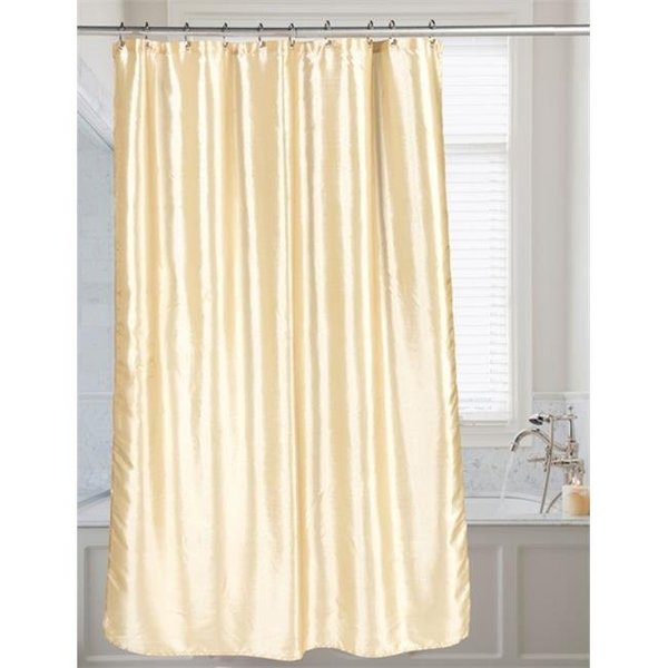 Livingquarters FSC15-FS-08 72 x 72 in. Shimmer Faux Silk Shower Curtain; Ivory LI262066